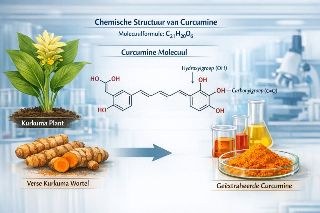 chemische structuur van curcumine
