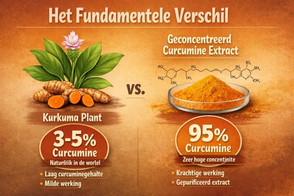 het fundamentele verschil tussen curcumine vs kurkuma